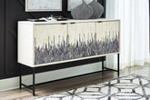 Warmstead Furniture - Ashley Furniture - Freyton Accent Cabinet - Accent Cabinet / White/Gray - A4000582